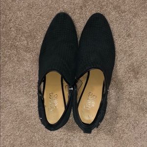 Franco Sarto Black Suede Booties